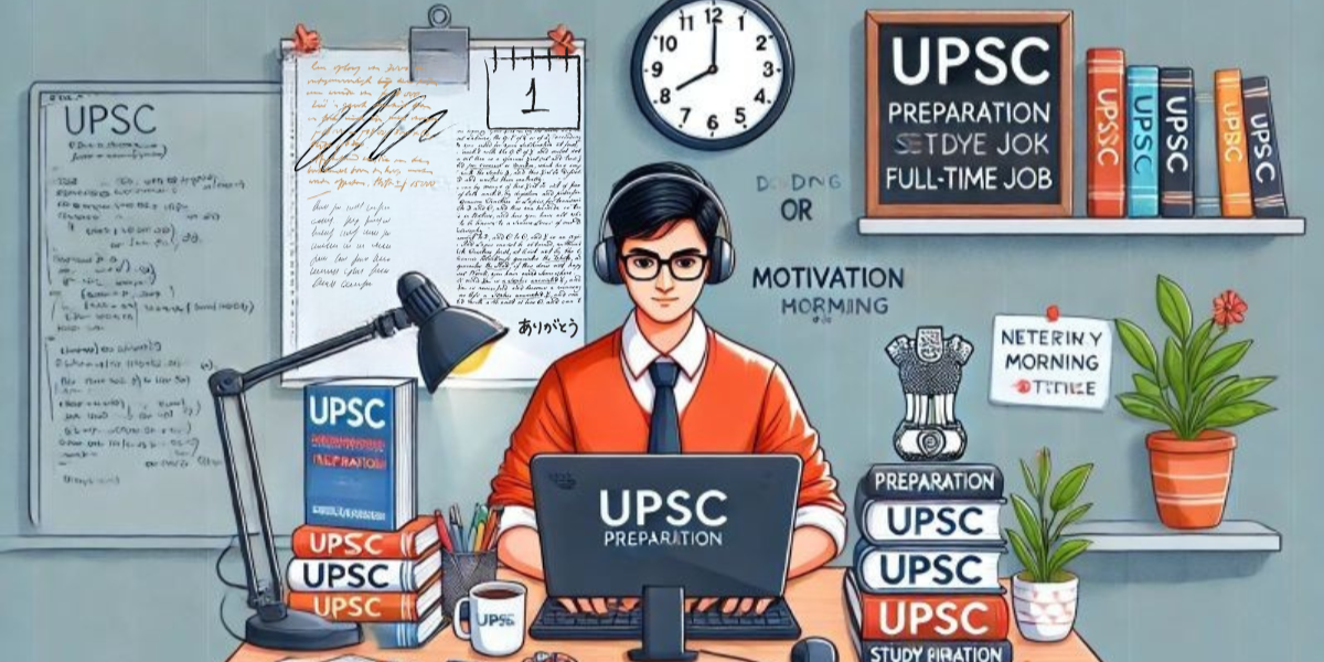 Student studying for UPSC Exam